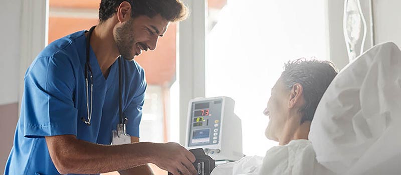 nurse with patient